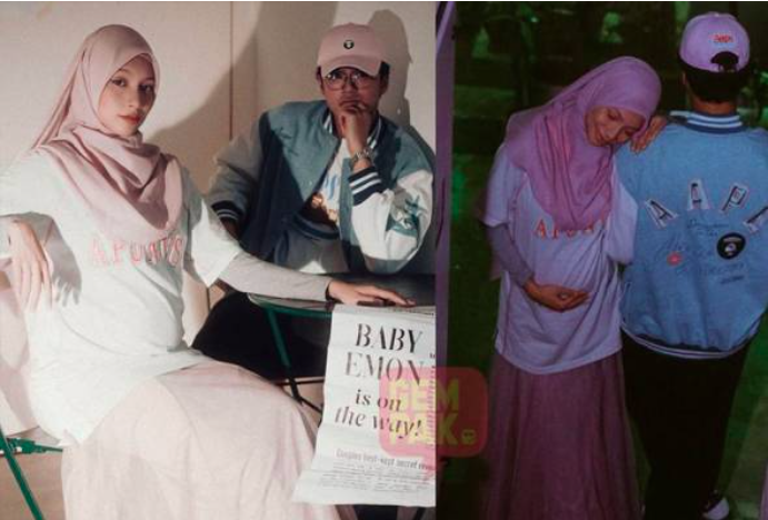 Hantaran itu juga turut disertakan dengan beberapa foto yang jelas menunjukkan baby bump dan Syasya sedang tersenyum gembira bersama suami, Nasrullah Mohd Sapie.