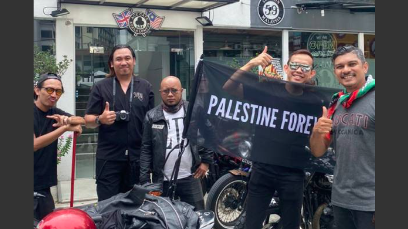 Rosco menganjurkan konvoi motorsikal jenis Cafe Racer di sekitar Lembah Klang sebagai tanda solidariti perjuangan rakyat Palestin.